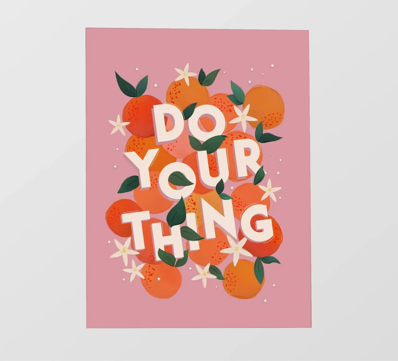Do Your Thing Orange Citrus Motivational Art Print telo in pvc da showmemars