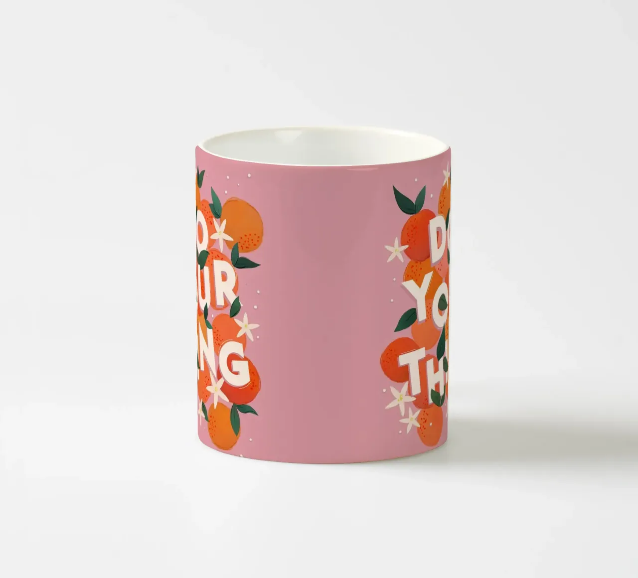 Do Your Thing Orange Citrus Motivational Art Print tazza in ceramica da showmemars
