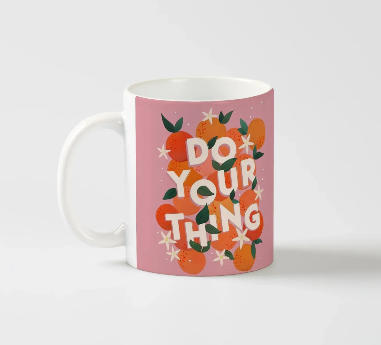 Do Your Thing Orange Citrus Motivational Art Print tazza in ceramica da showmemars