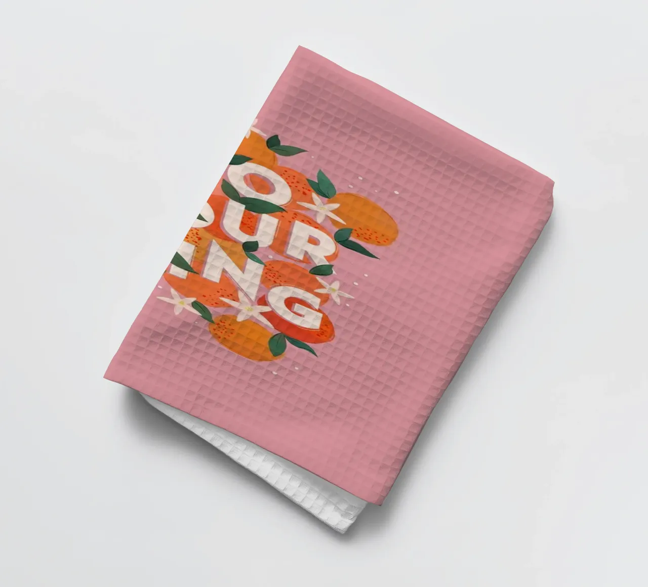 Do Your Thing Orange Citrus Motivational Art Print torchon de showmemars