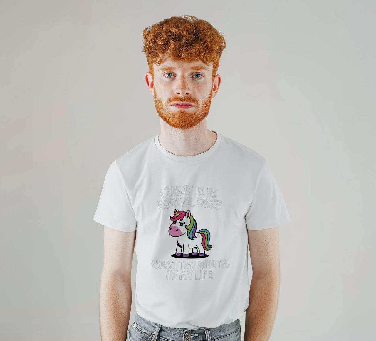 I tried to be normal once, worst two minutes of my life t-shirt da edsonramosart