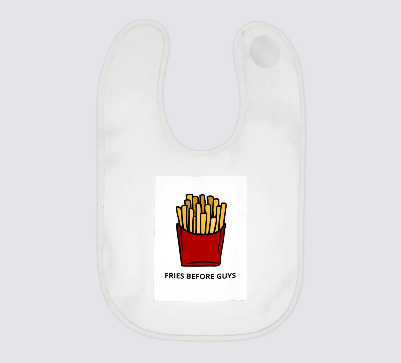 FRIES BEFORE GUYS baby bib by LisaArtes