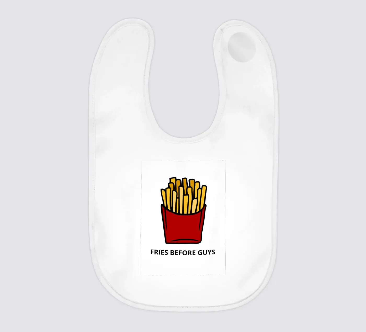 FRIES BEFORE GUYS baby bib by LisaArtes