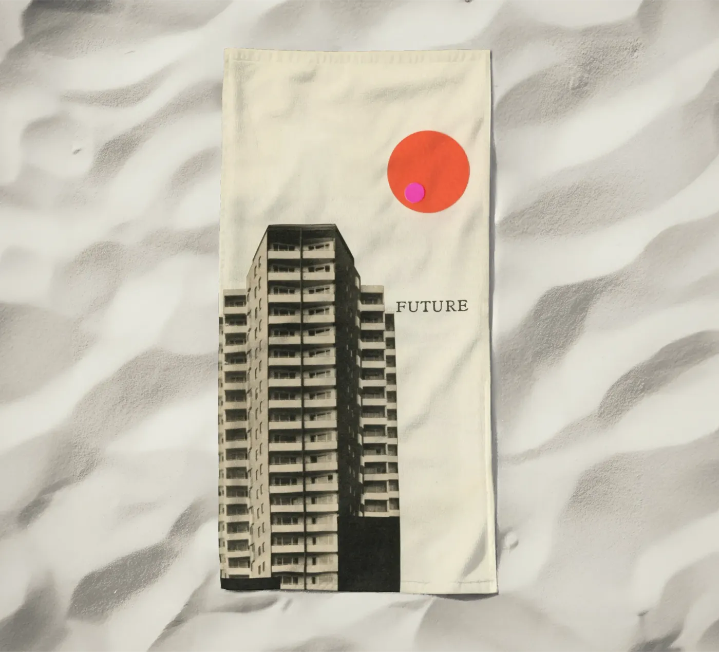 Zukunft Strandtuch von Cassia Beck Collage