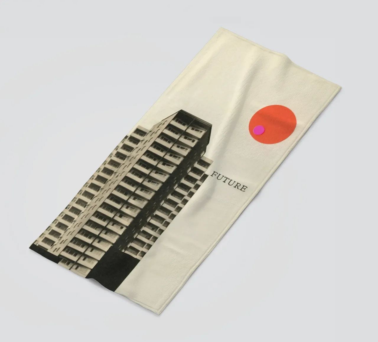 Toekomst strandhanddoek van Cassia Beck Collage