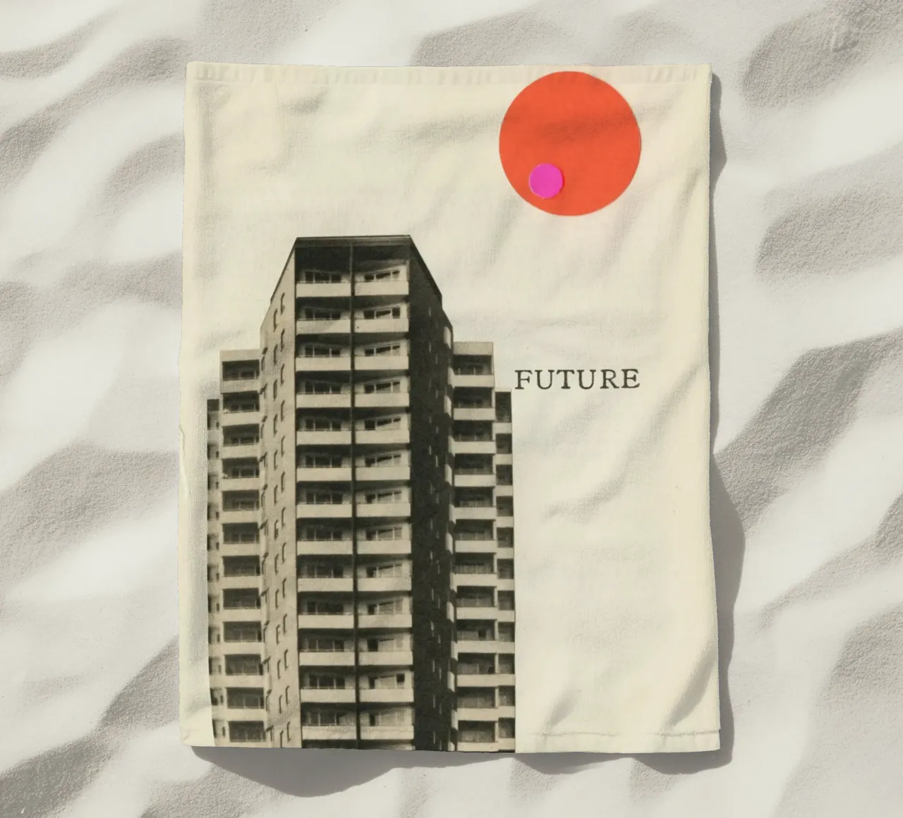 Toekomst strandhanddoek van Cassia Beck Collage