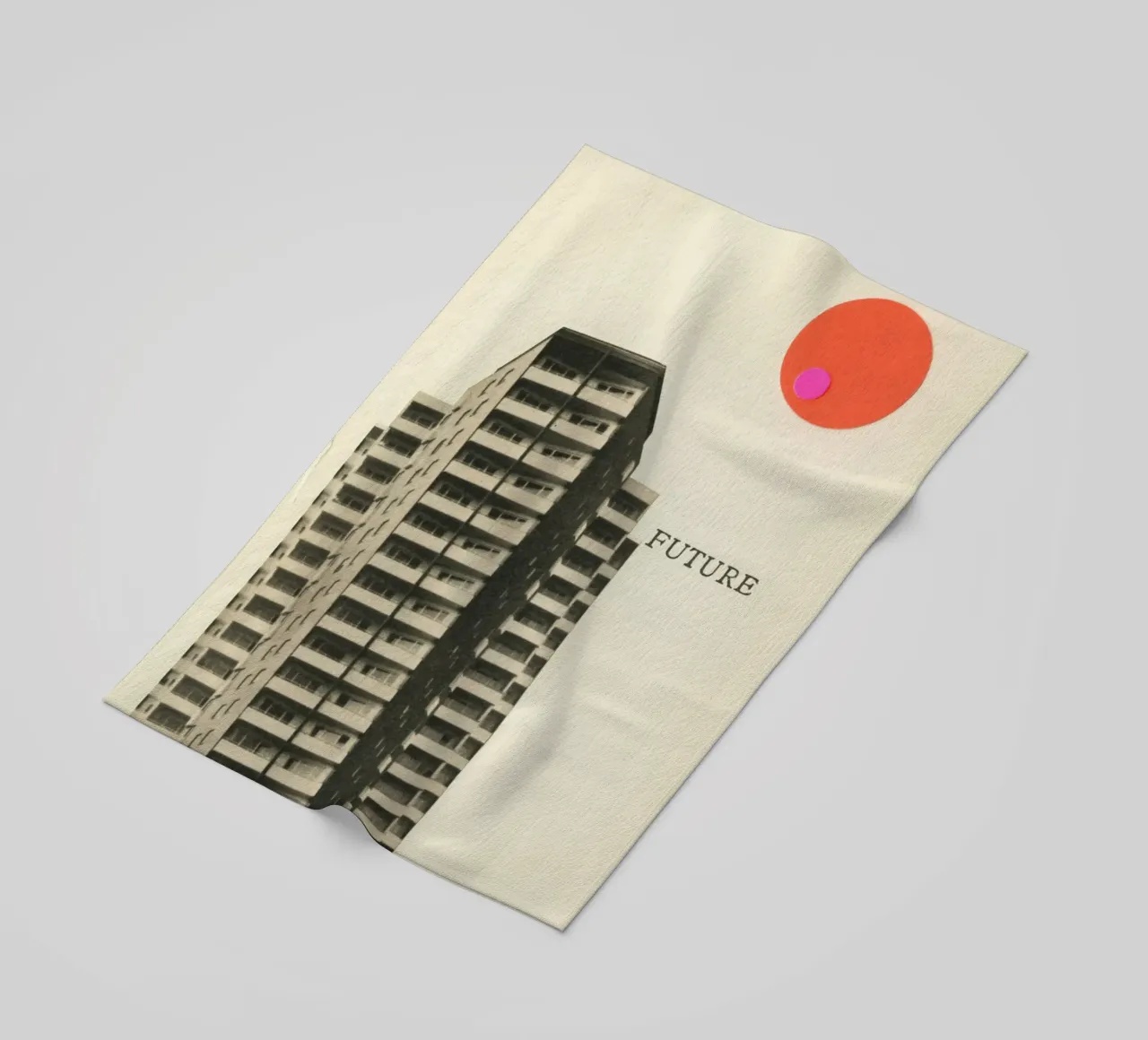 Toekomst strandhanddoek van Cassia Beck Collage