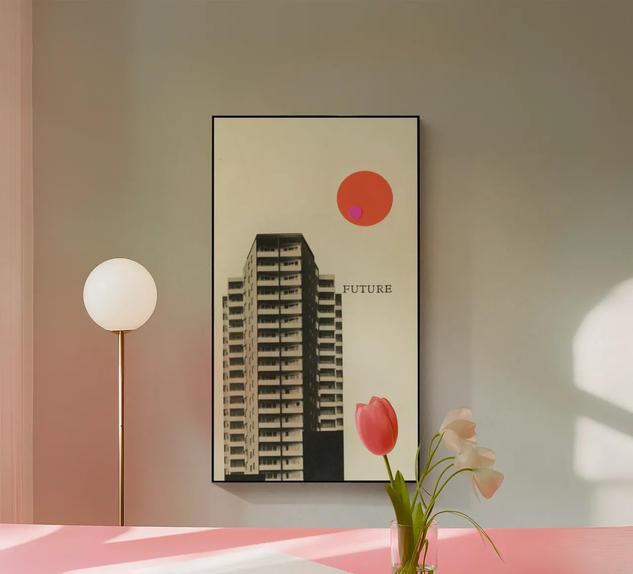 Futuro plexiglass da Cassia Beck Collage