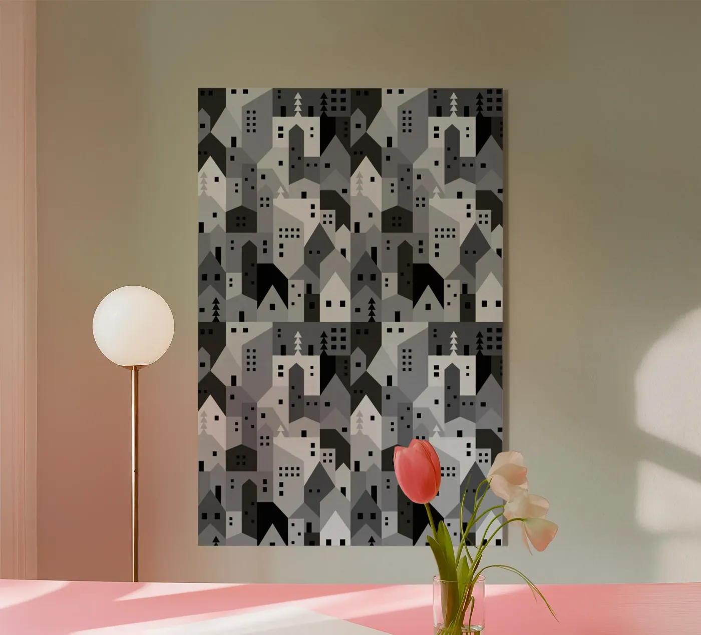 Winter Town plexiglas de The Wall Shop