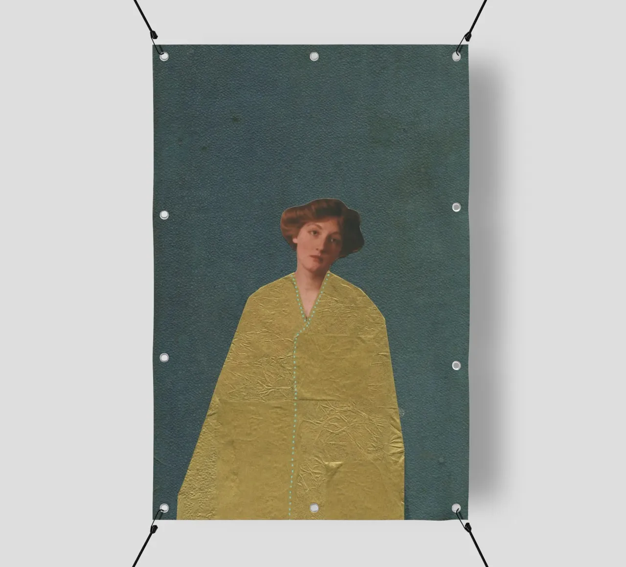 Cappotto d'oro telo in pvc da Cassia Beck Collage
