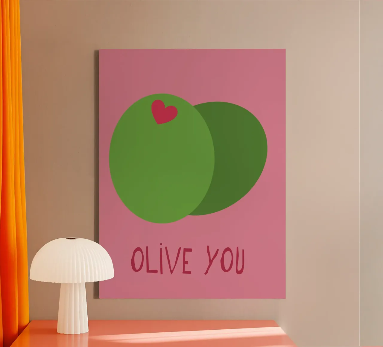 Olive You tela con Cornice a cassetta da LisaArtes