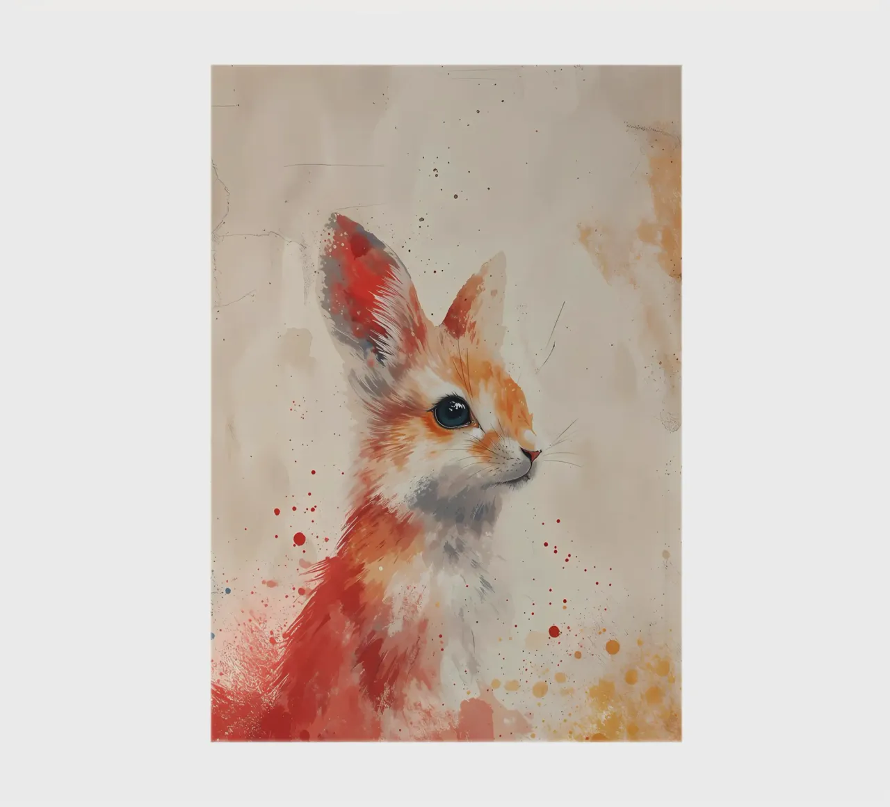 Regard d'écureuil en aquarelle - Art contemplatif carnet de notes de Manh beo