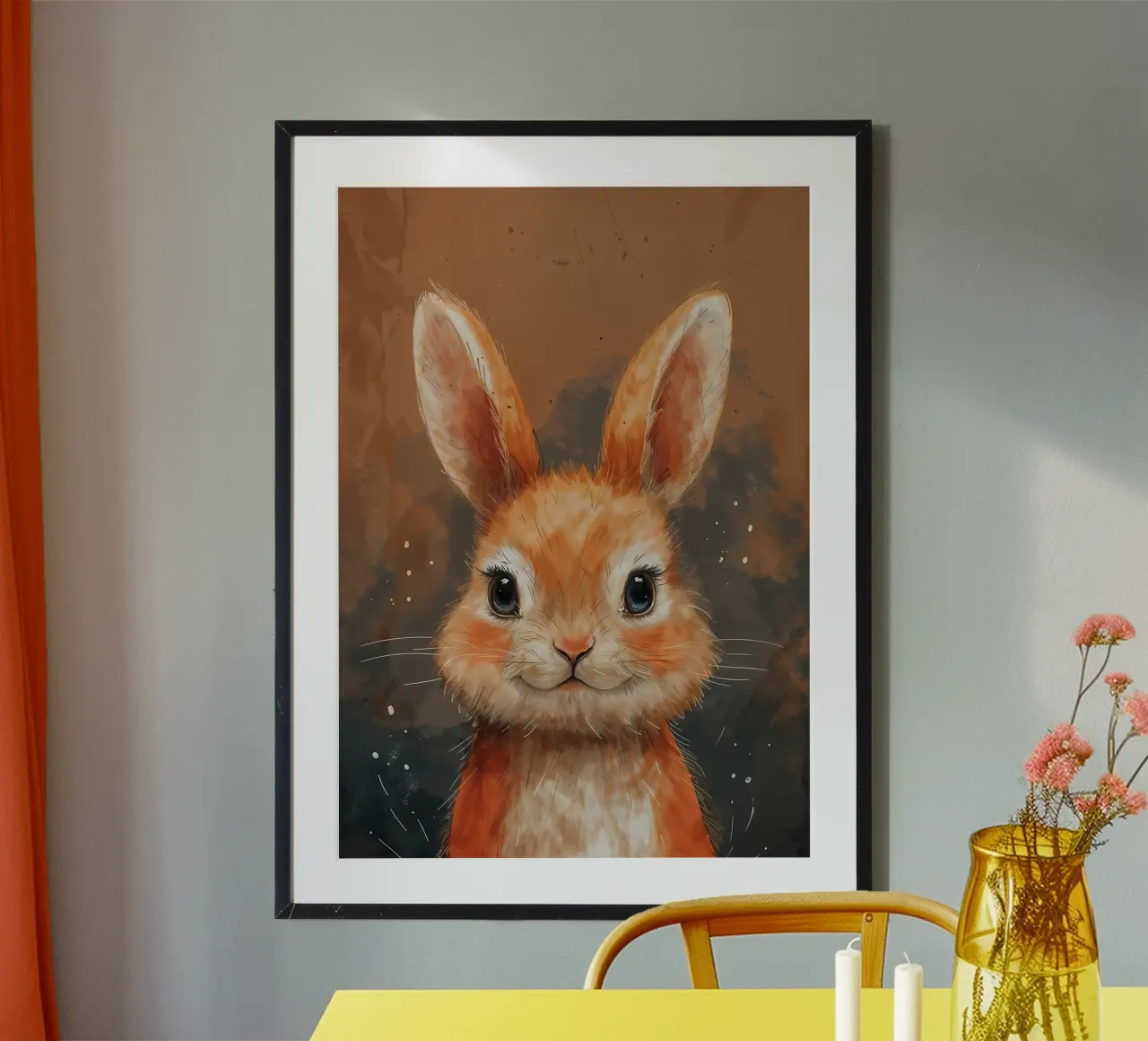 Charm Auburn Bunny_ Gioia in acquerello carta hahnemühle da Manh beo