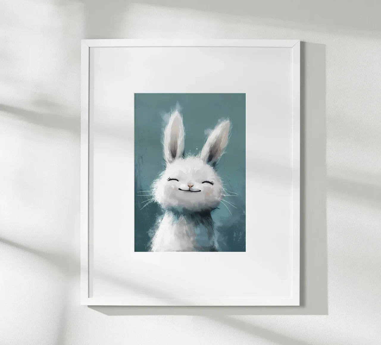 Blissful Bunny_ Serene Smiles in Pastel hahnemühle by Manh beo
