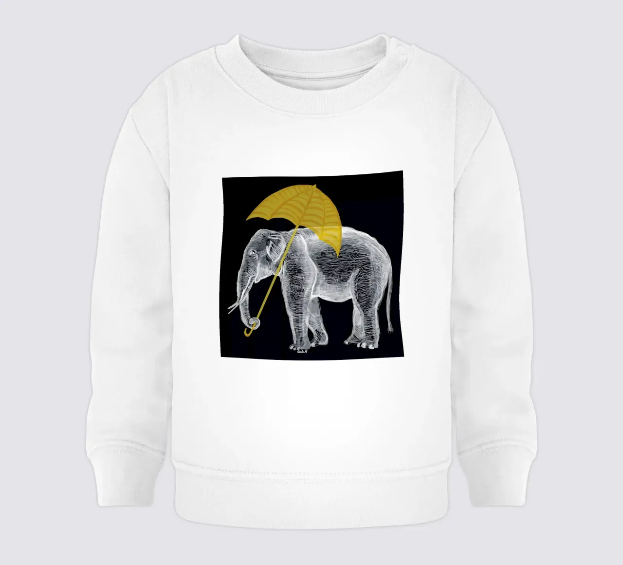 Elephant with Umbrella felpa neonato da Amalia Restrepo