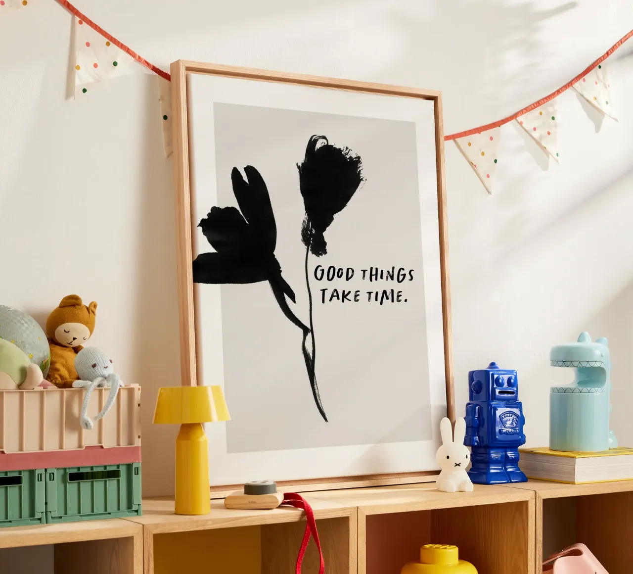 Golden Mantras No 14 canvas met Baklijst van treechild