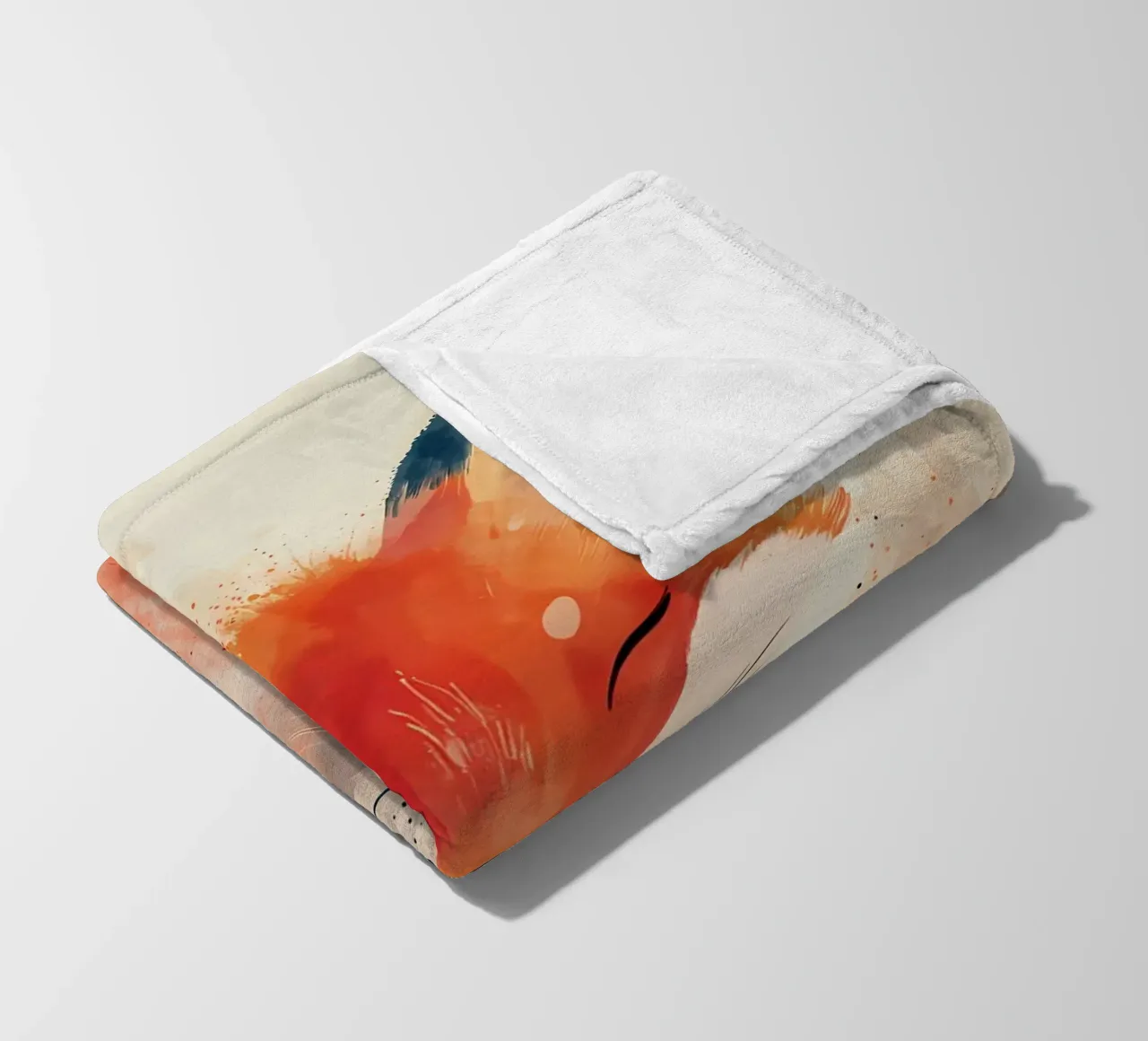 Glückseliges Fuchsgrinsen Fleecedecke von Manh beo
