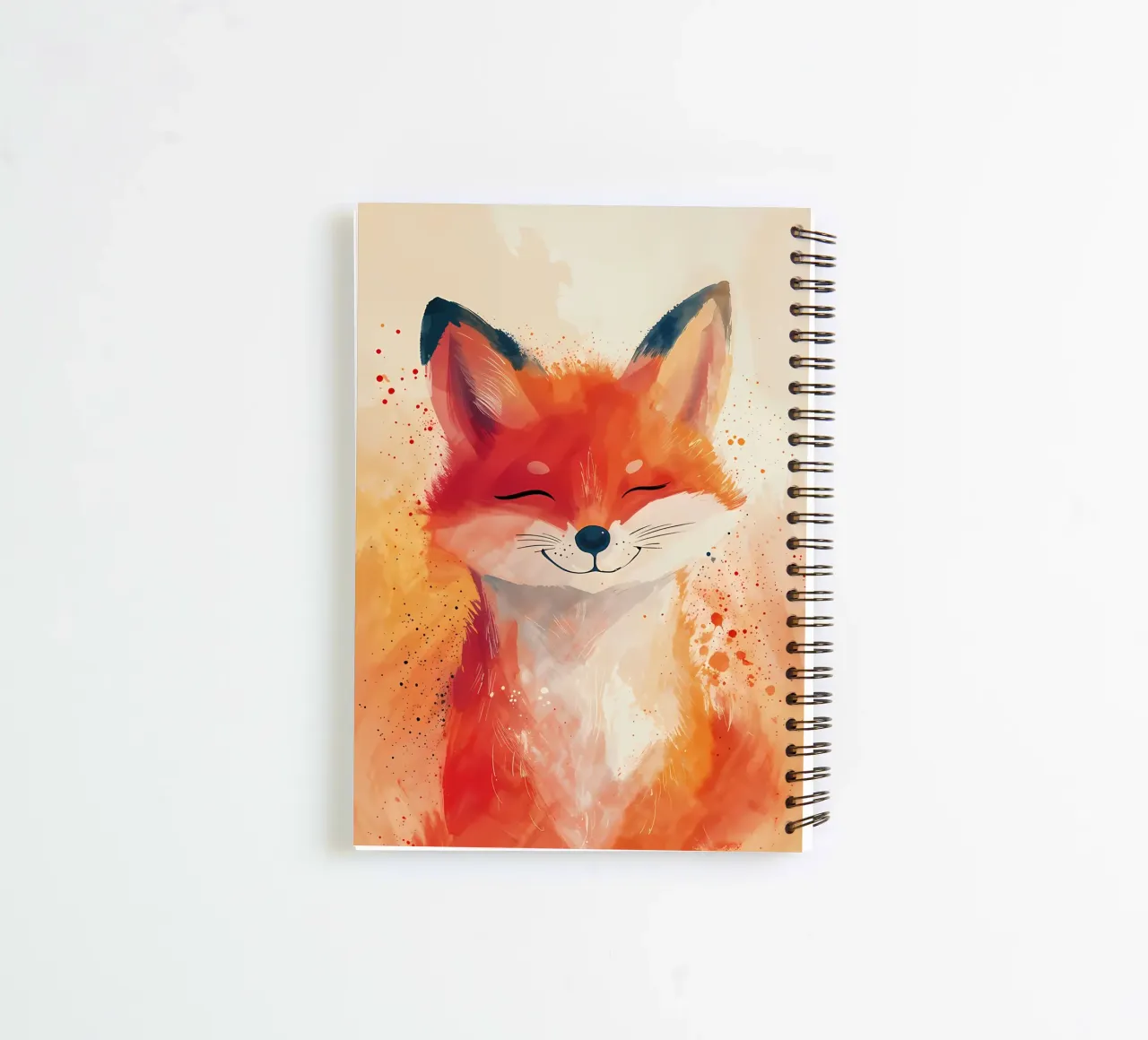 Blissful Fox Grin spiral notebook by Manh beo