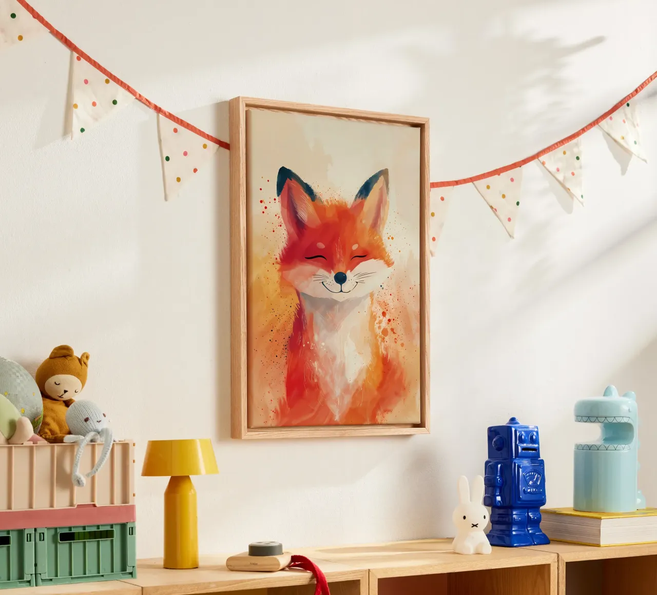 Blissful Fox Grin canvas by Manh beo