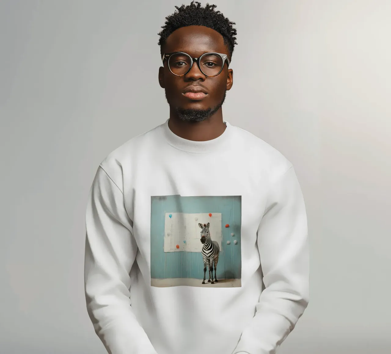 Zebra minimale felpa da Minimal Animal Art