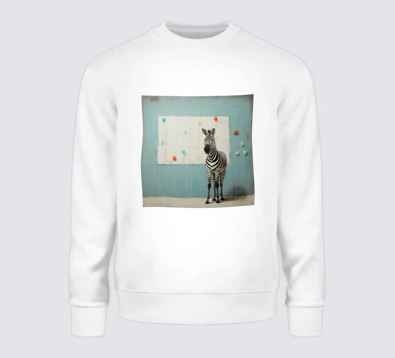 Minimalistische zebra 4 sweatshirt van Minimal Animal Art