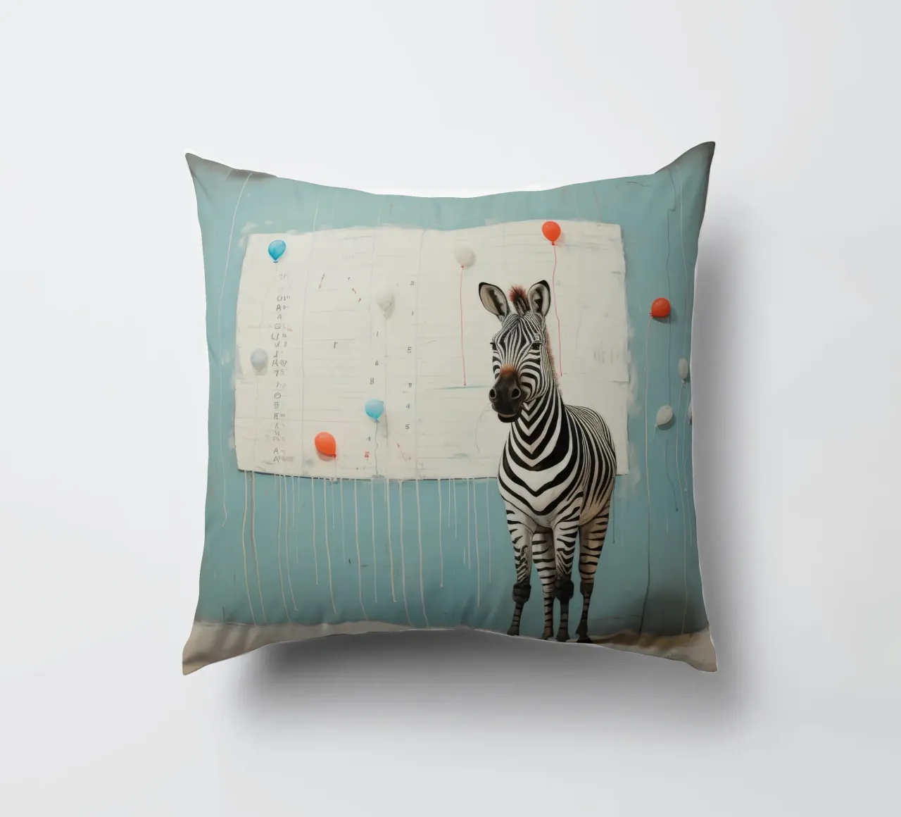 Zebra minimale 4 cuscino da Minimal Animal Art