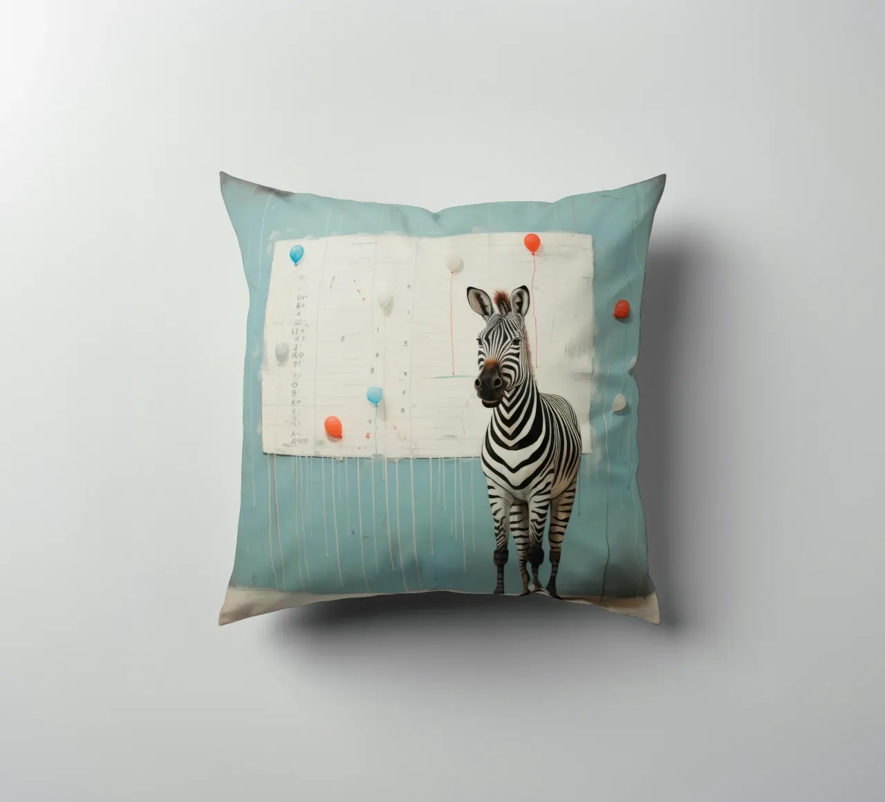 Zebra minimale 4 cuscino da Minimal Animal Art