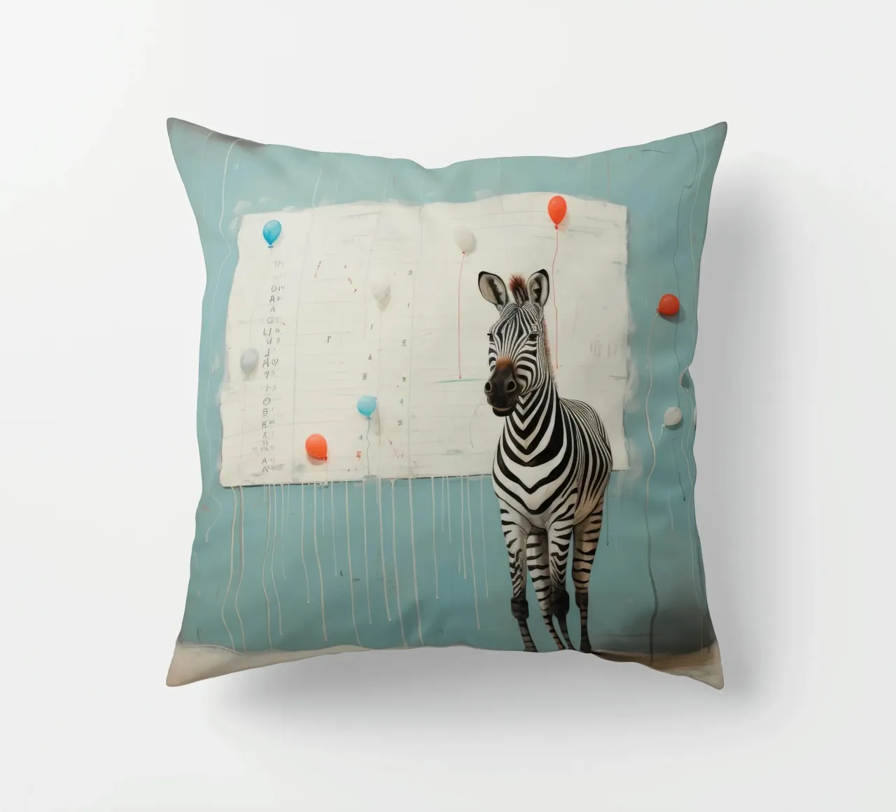 Zebra minimale 4 cuscino da Minimal Animal Art