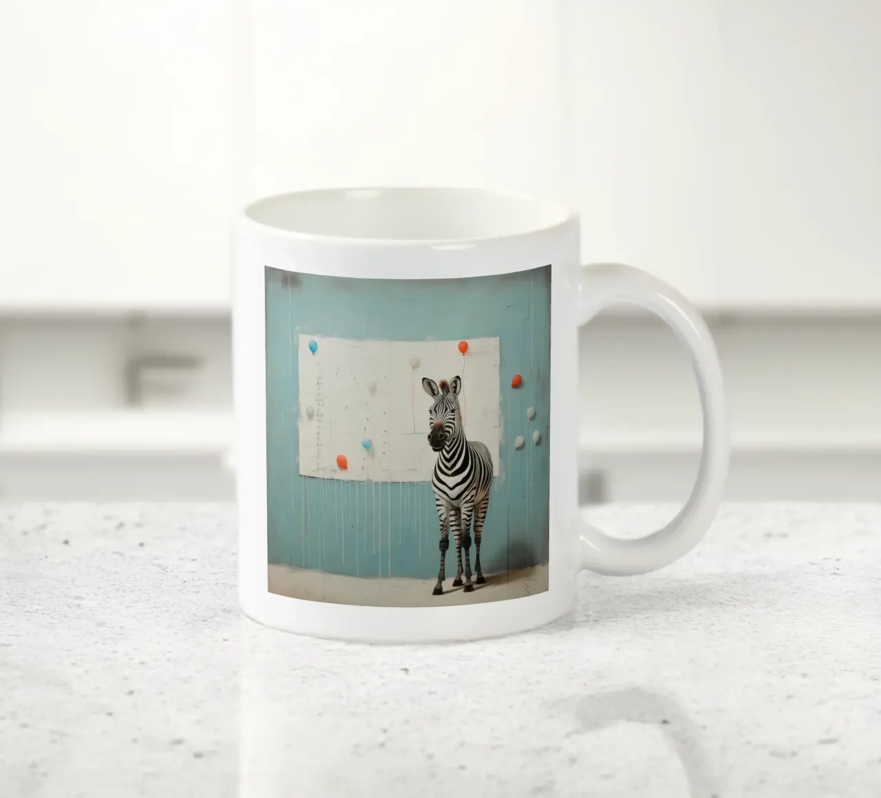 Minimal Zebra 4 ceramic mug by Minimal Animal Art