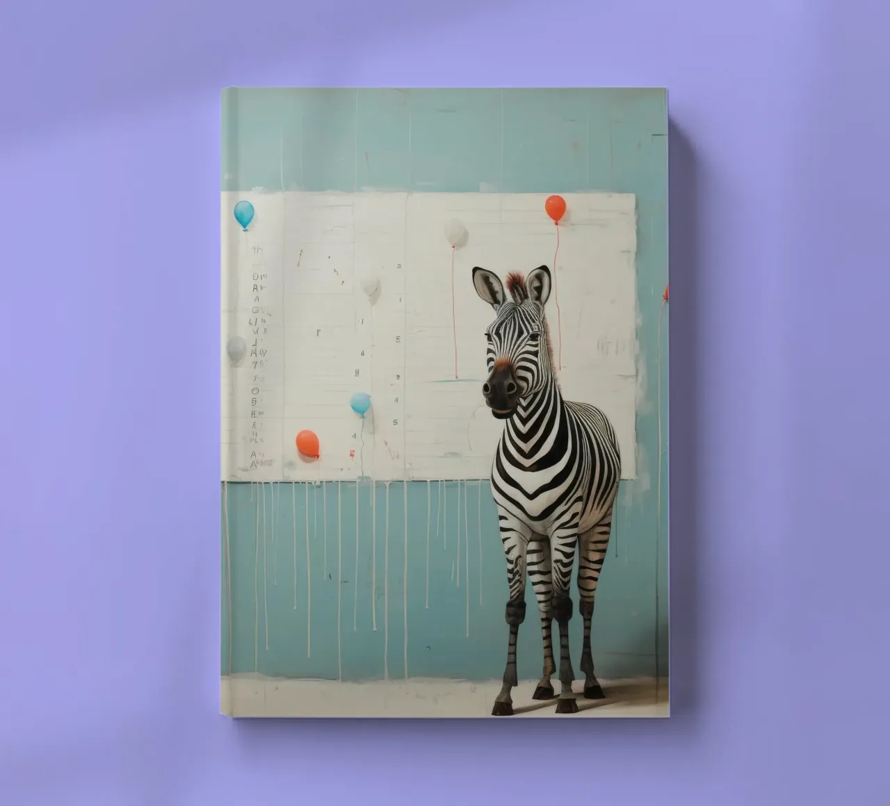 Minimal Zebra 4 notebook by Minimal Animal Art