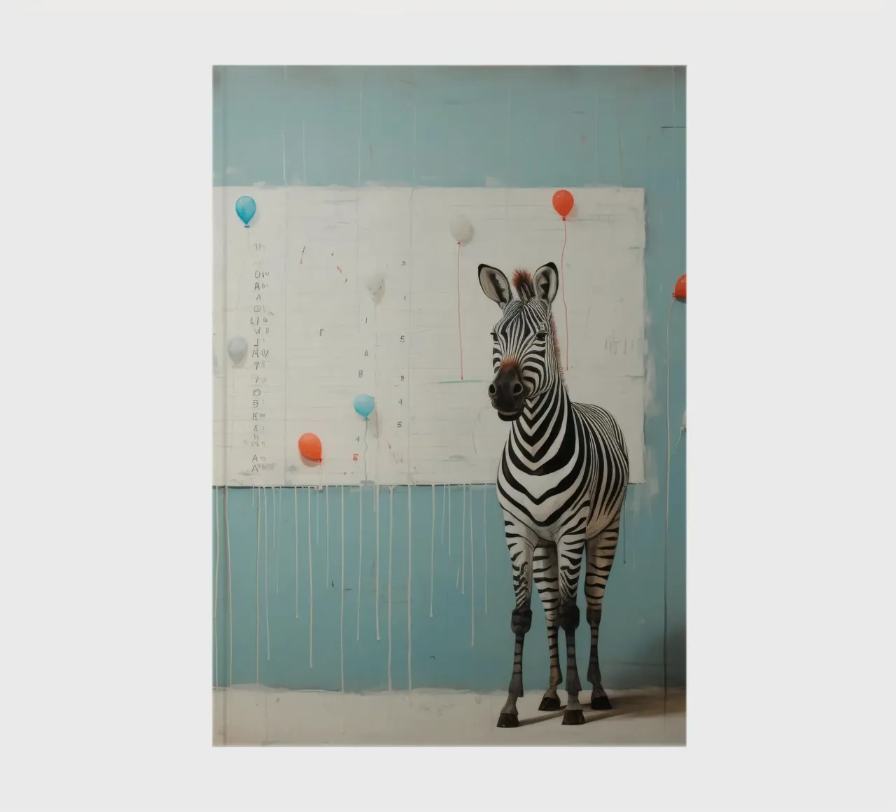 Minimal Zebra 4 notebook by Minimal Animal Art