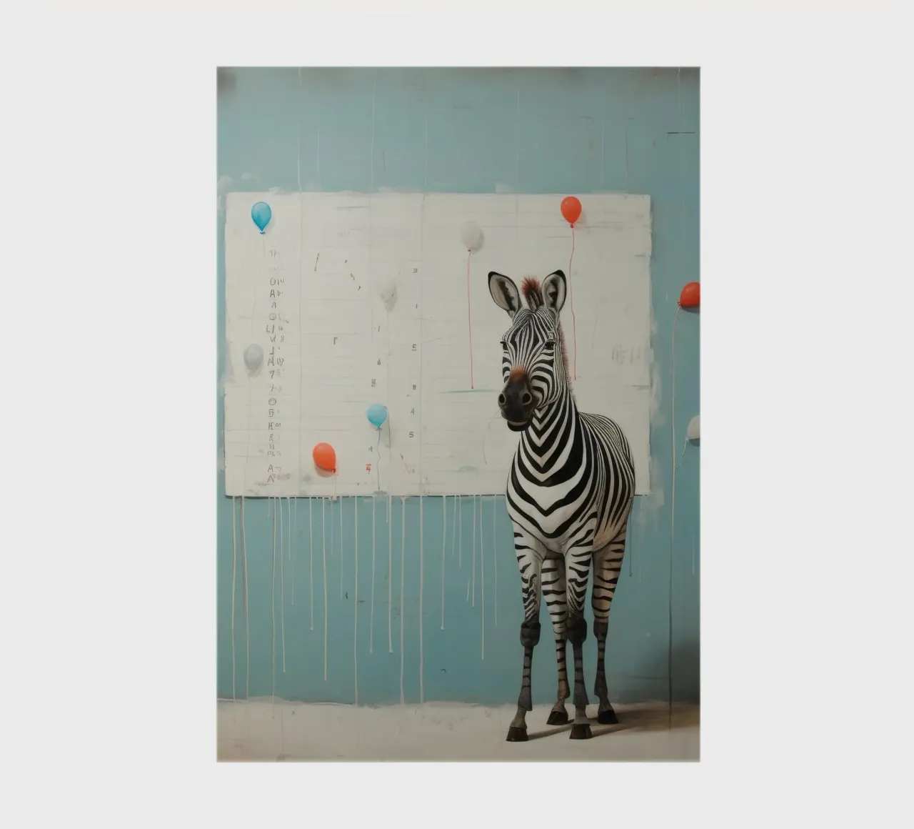 Minimal Zebra 4 notebook by Minimal Animal Art