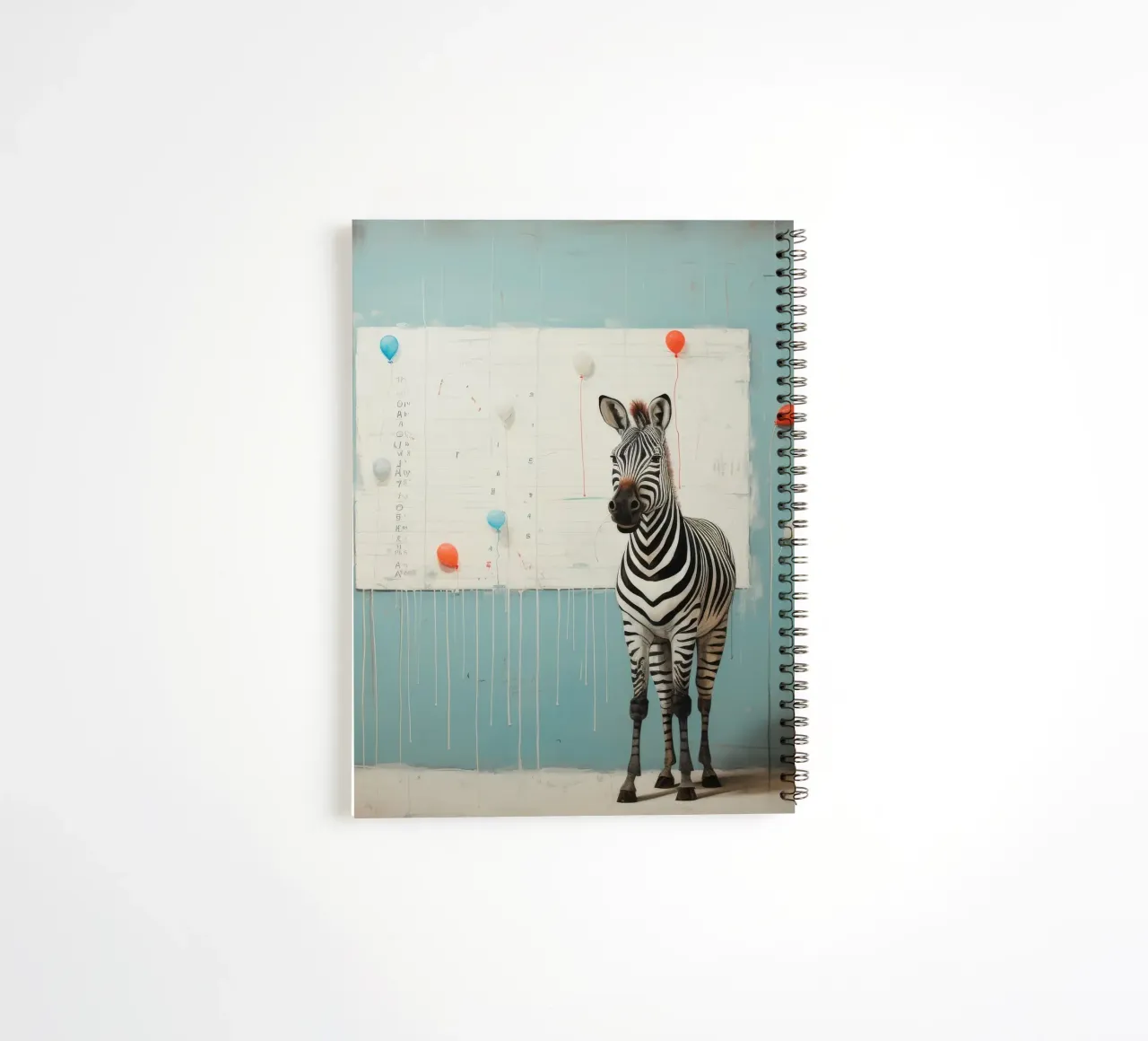 Minimal Zebra 4 spiral notebook by Minimal Animal Art