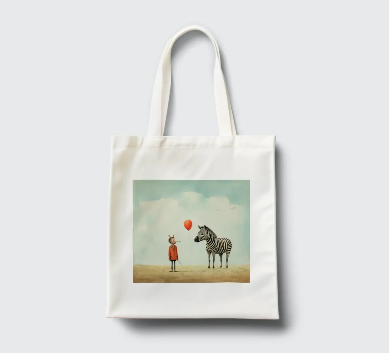 Zebra minima 1 borsa in juta da Minimal Animal Art