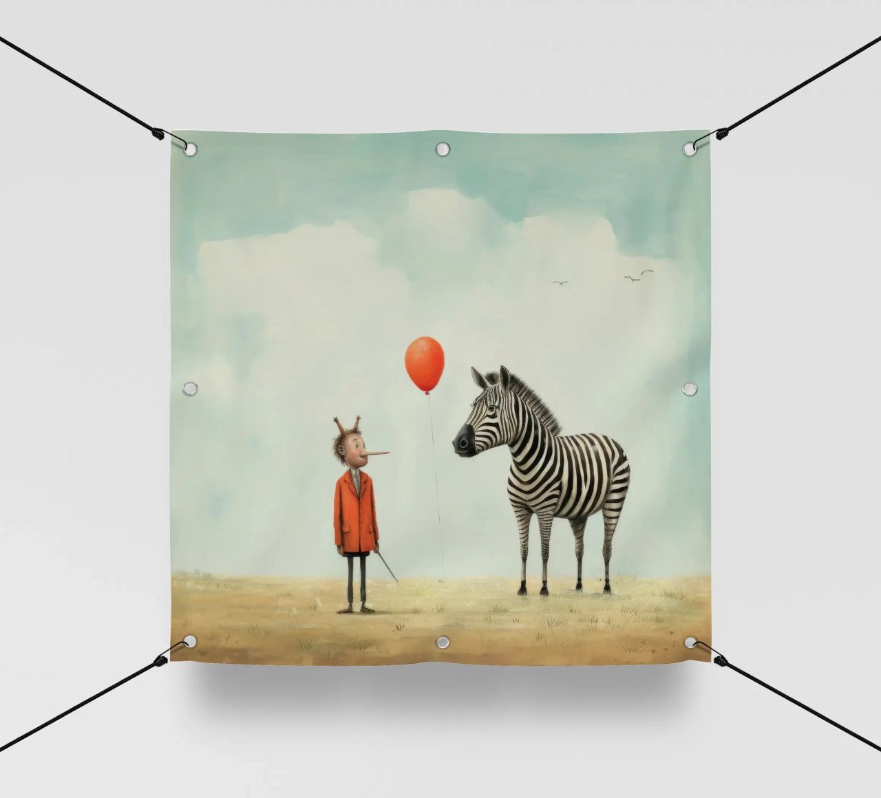 Zebra minima 1 telo in pvc da Minimal Animal Art