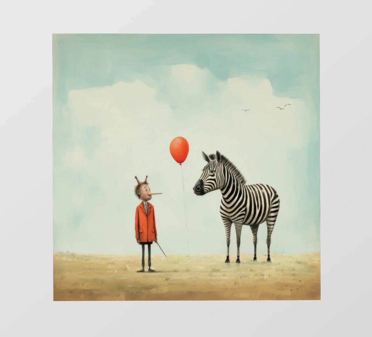 Zebra minima 1 telo in pvc da Minimal Animal Art