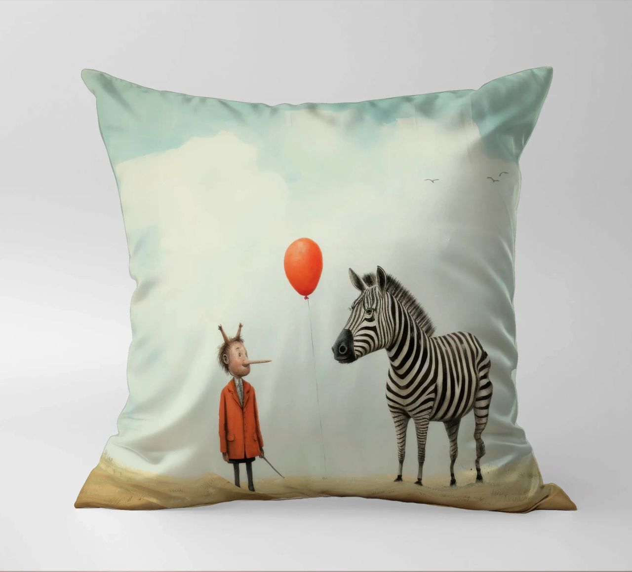 Zebra minima 1 cuscino da Minimal Animal Art