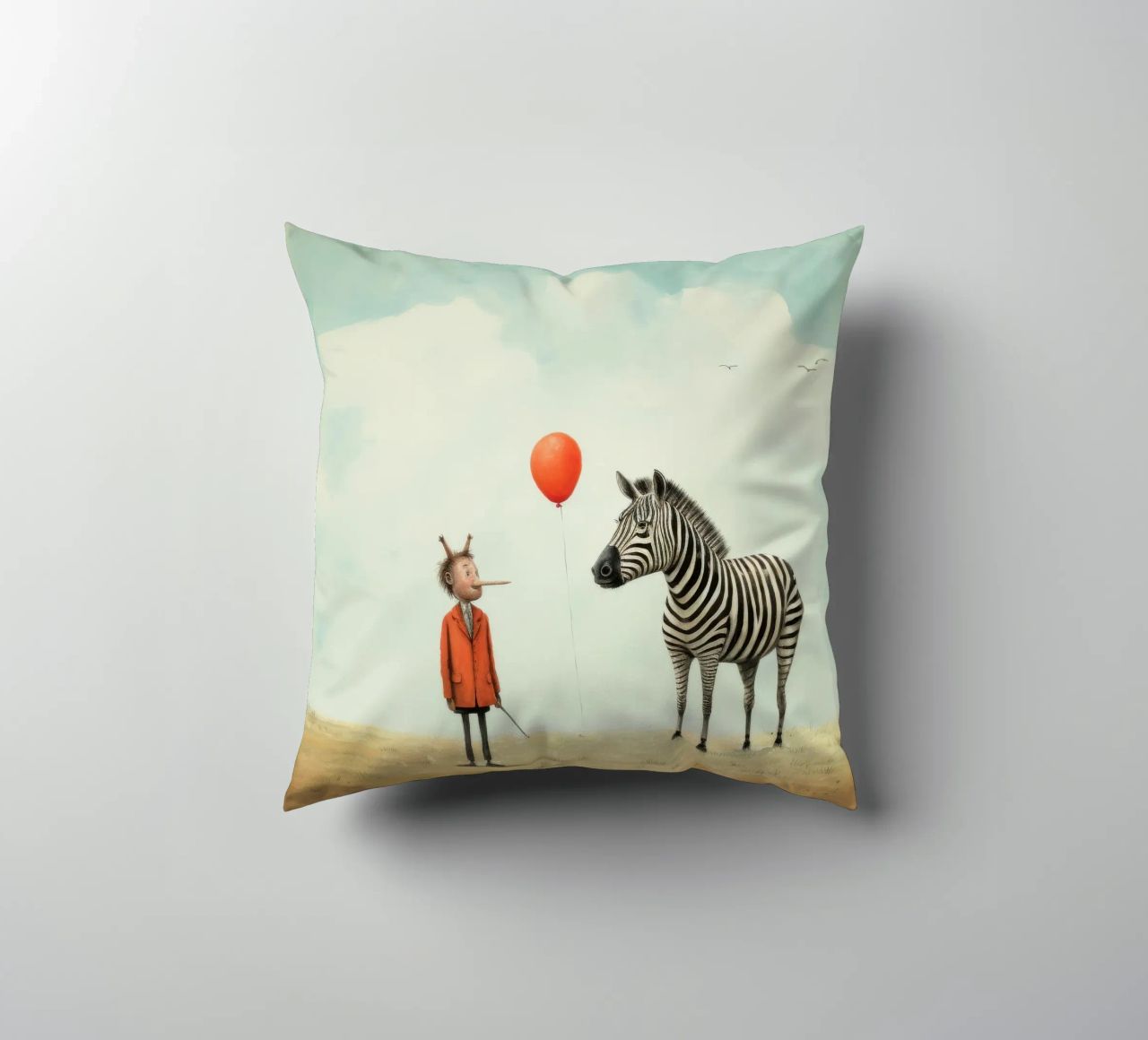 Zebra minima 1 cuscino da Minimal Animal Art