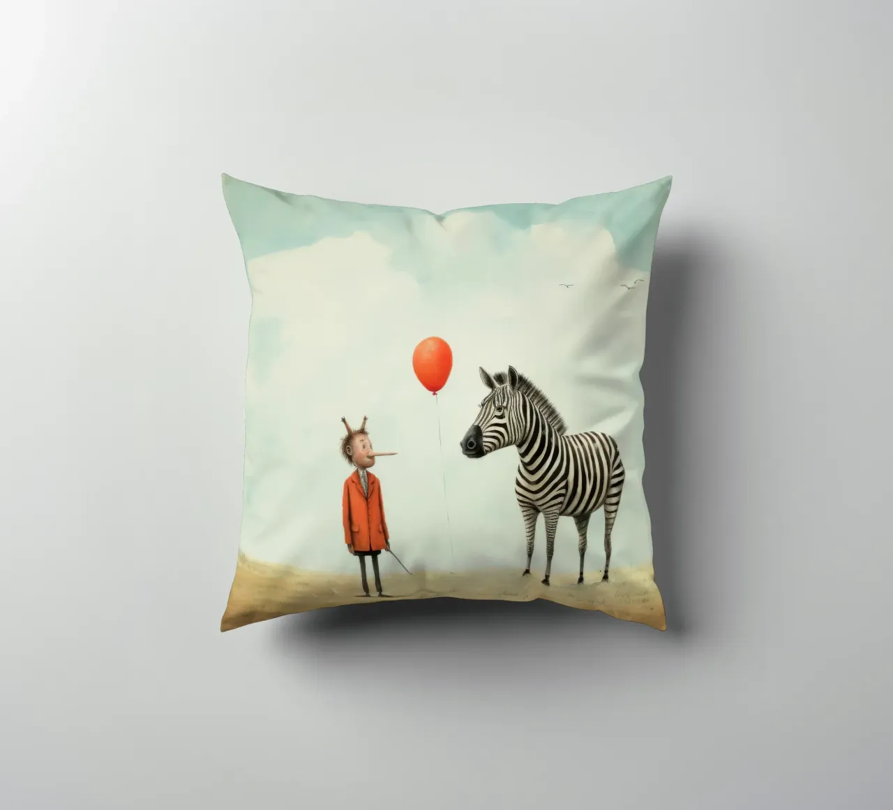 Zebra minima 1 cuscino da Minimal Animal Art