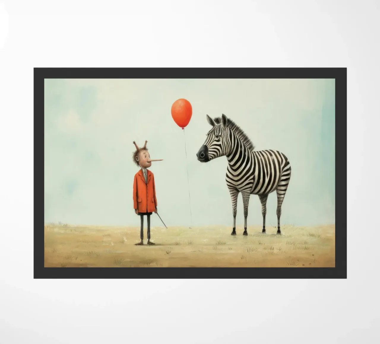 Zebra minimale zerbino da Minimal Animal Art