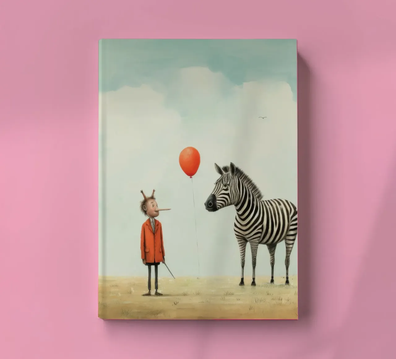 Minimal Zebra 1 notebook by Minimal Animal Art