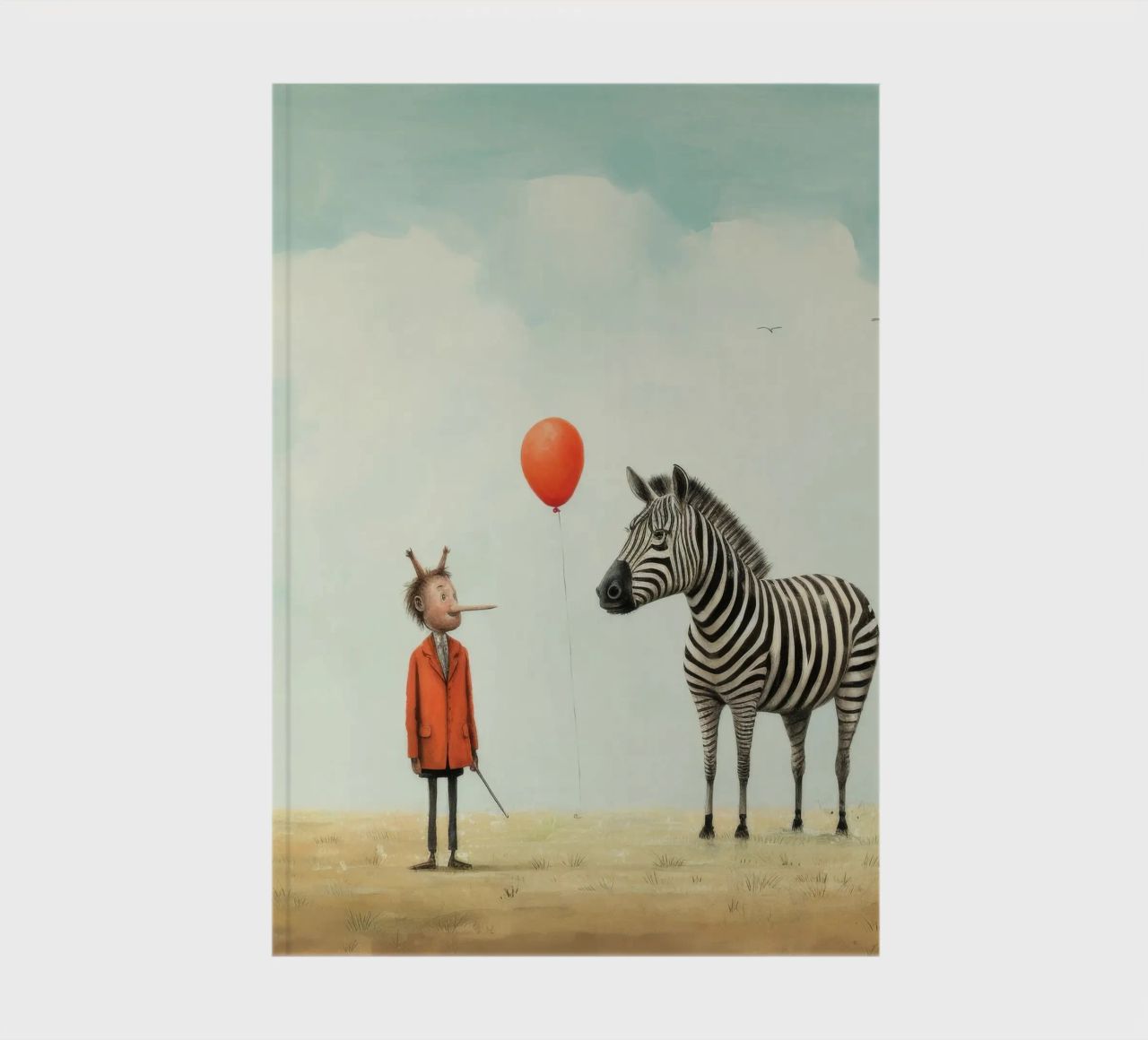 Minimal Zebra 1 notebook by Minimal Animal Art
