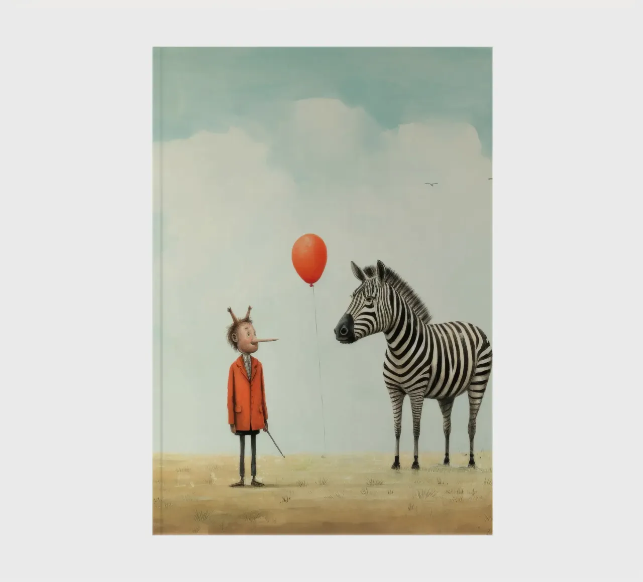 Minimal Zebra 1 Notizbuch von Minimal Animal Art