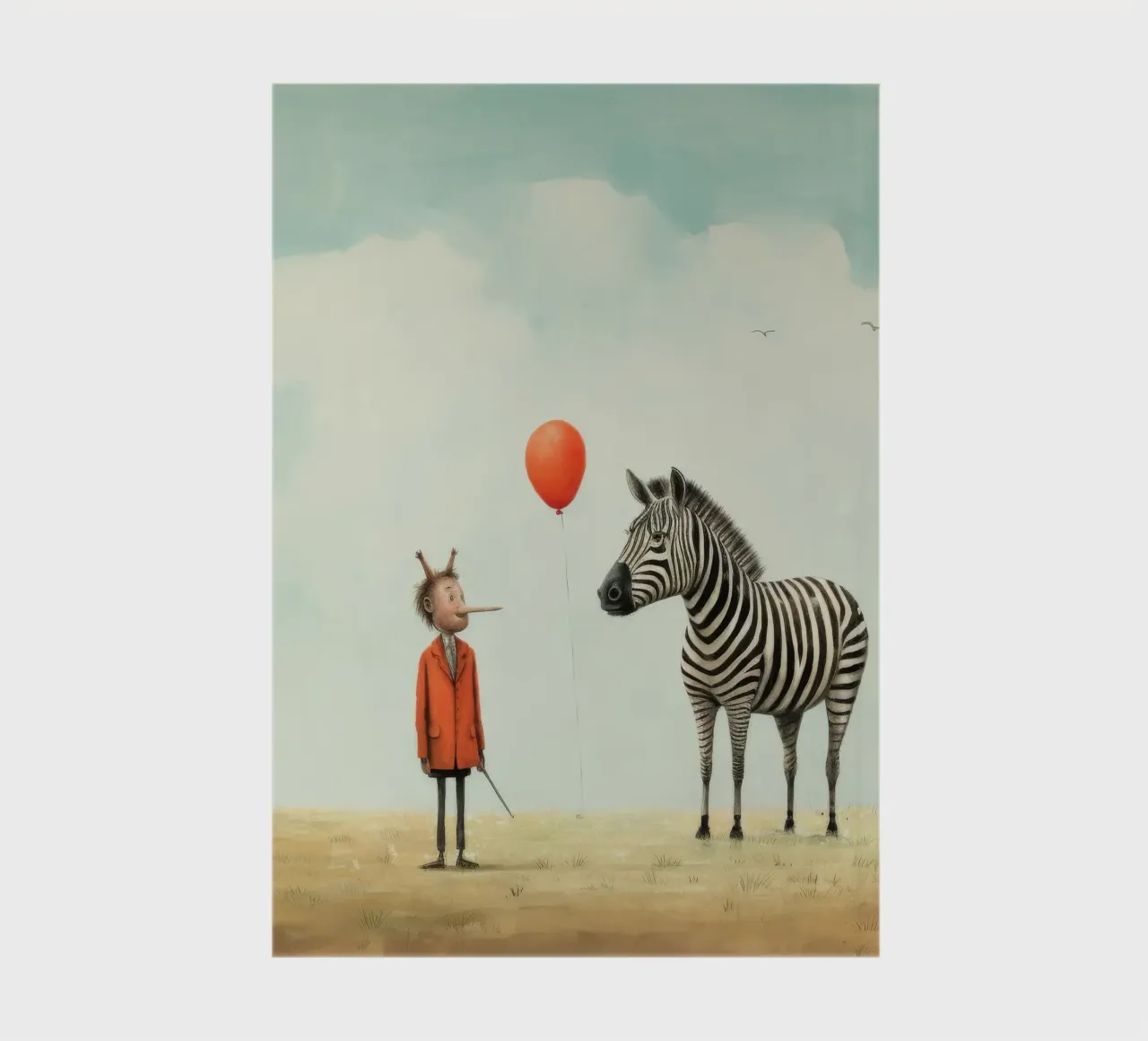 Minimal Zebra 1 notebook by Minimal Animal Art