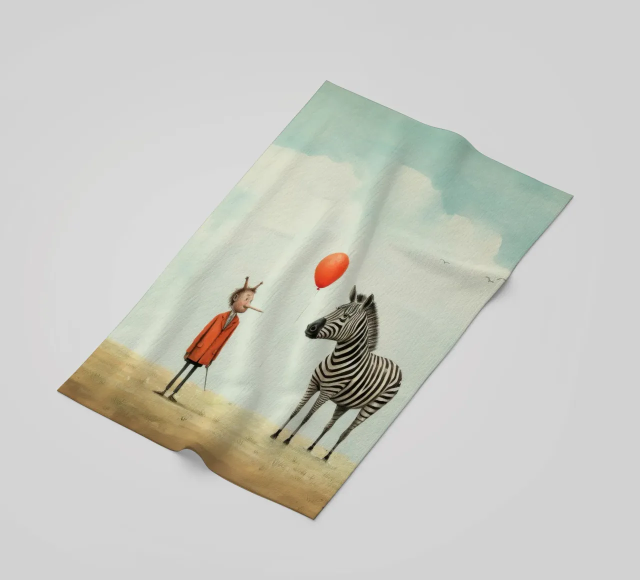 Cebra mínima 1 toalla de playa de Minimal Animal Art