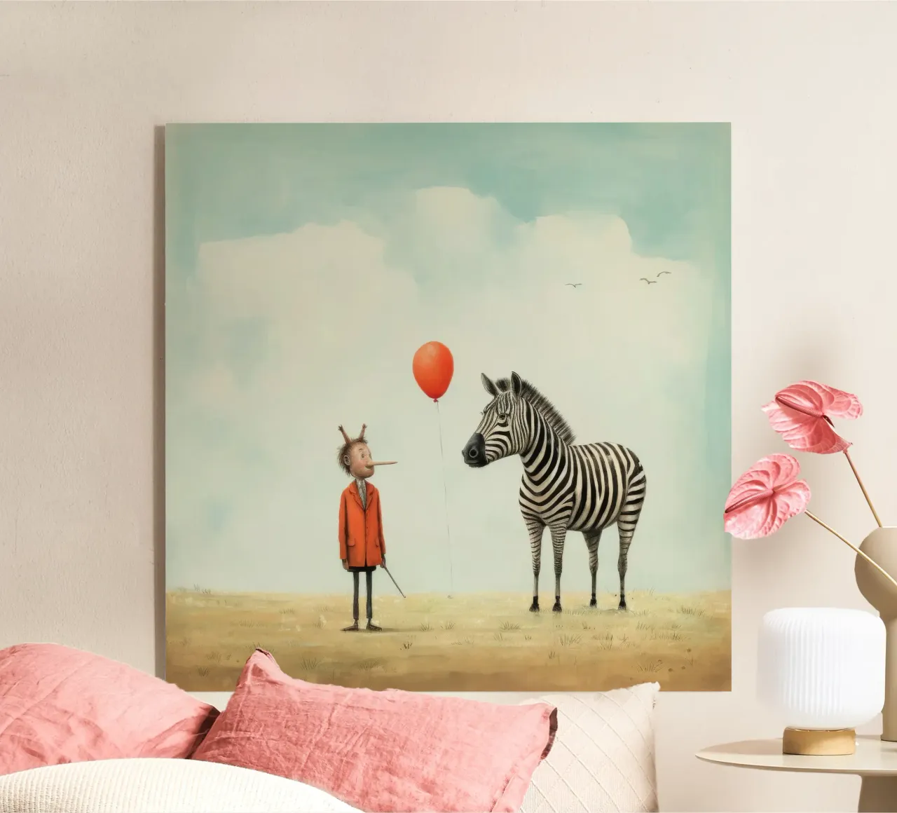 Zebra minimale plexiglass da Minimal Animal Art