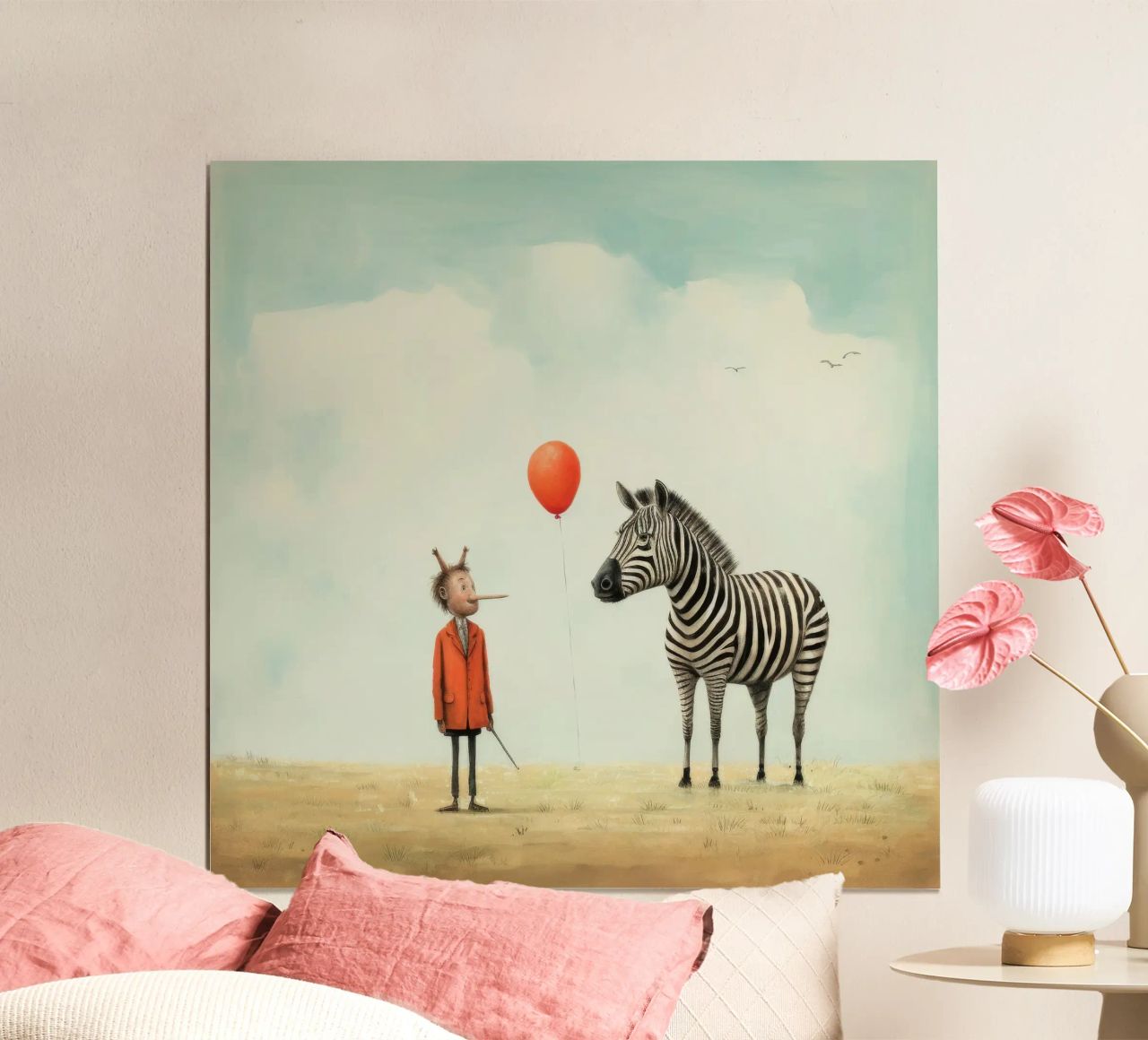 Zebra minima 1 poster da Minimal Animal Art