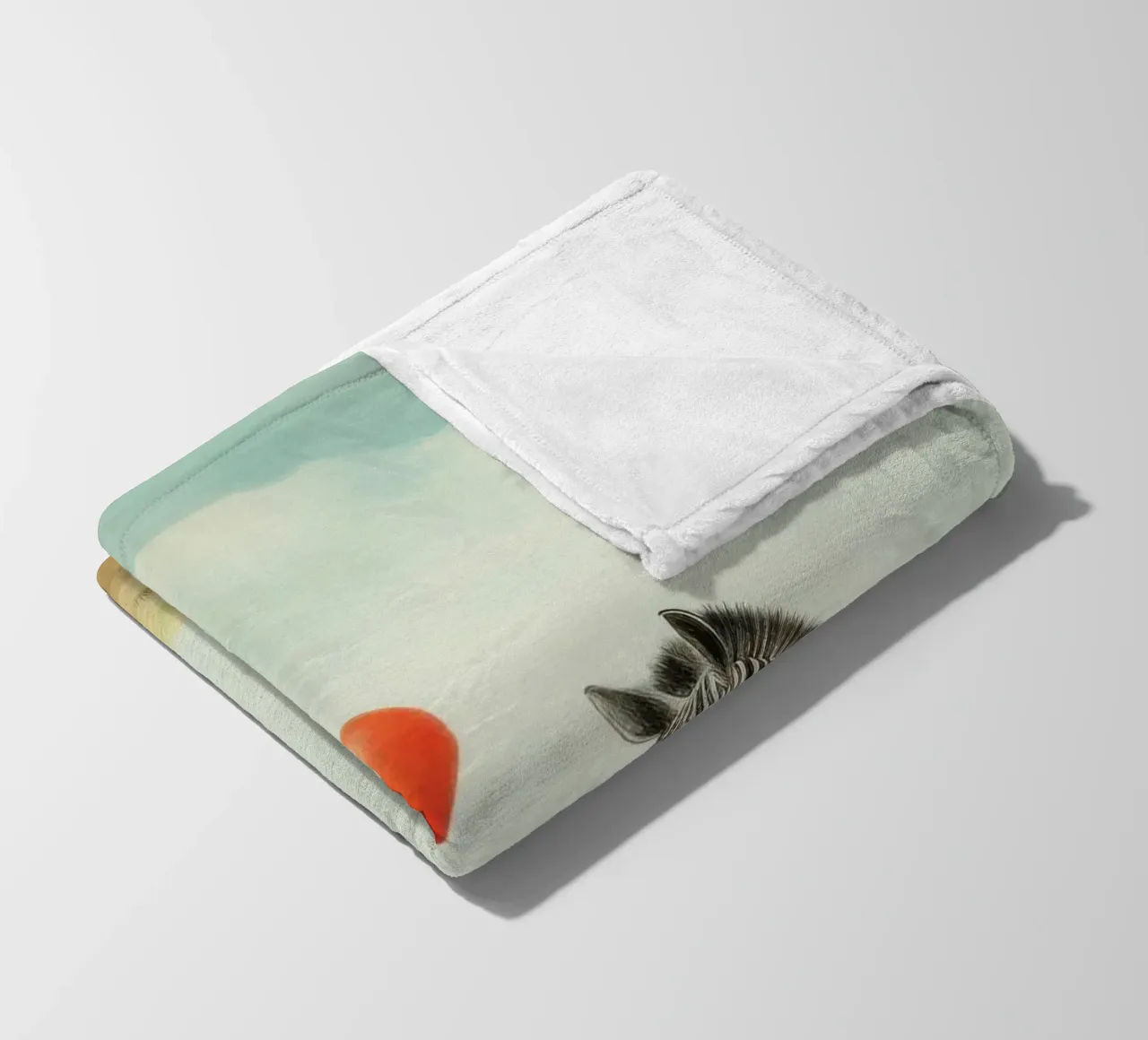 Zebra minima 1 coperta in pile da Minimal Animal Art