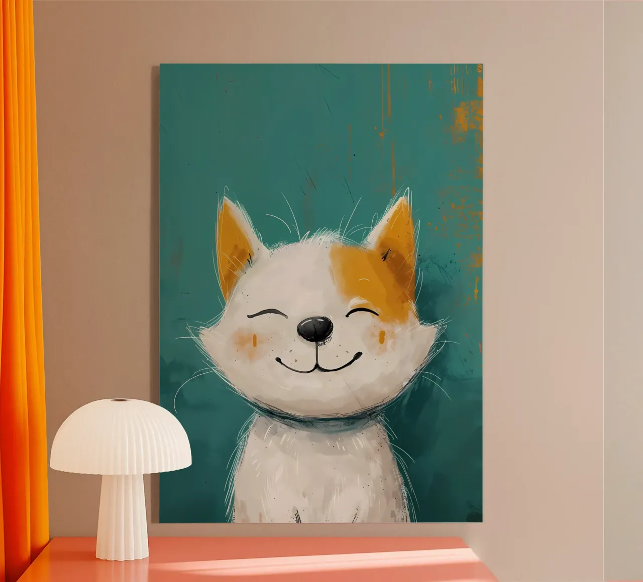Chiot heureux plexiglas de Manh beo