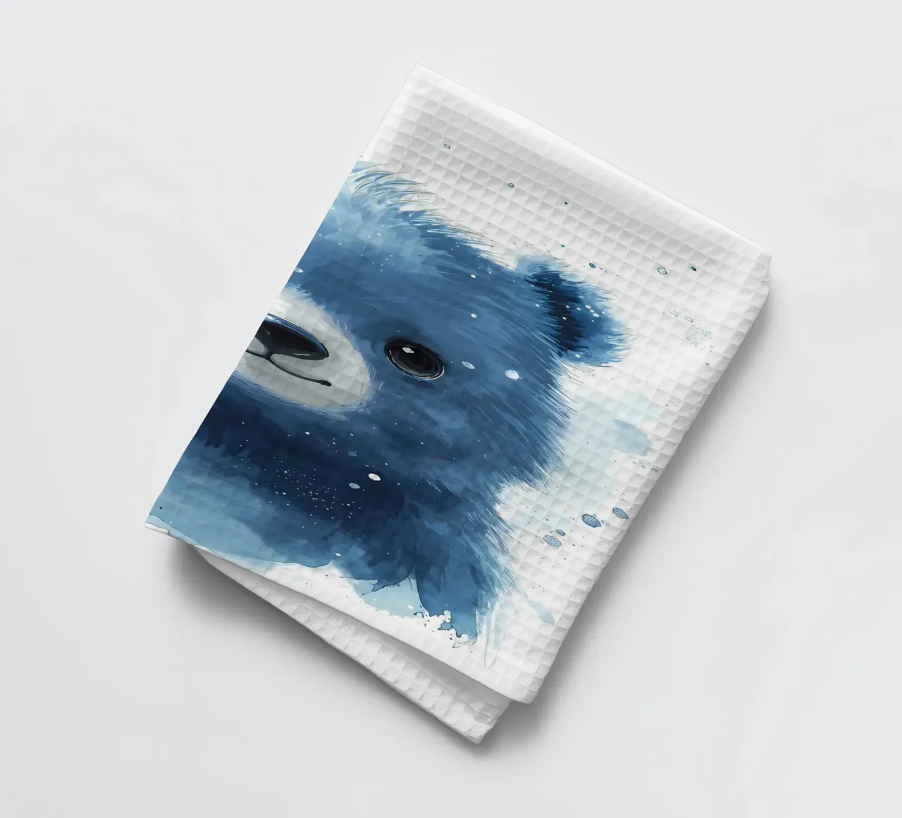 Blue Bear Cub - Monochromatic Charm Geschirrtuch von Manh beo